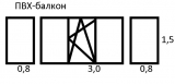 ПВХ-балкон П-образный