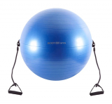 Мяч фитбол 55см АК BF-GBE01AB с эспандером синий