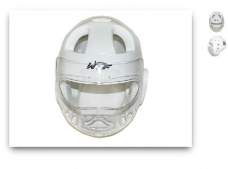 Шлем тхэквондо SPRINTER ZTT-001 с маской белый 