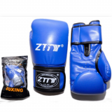 Перчатки бокс SPRINTER ZTQ004 кожзам наполнитель вспен.полиуритан синий