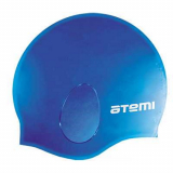 Шапочка д/плав ATEMI силикон EC104 с ушами синий