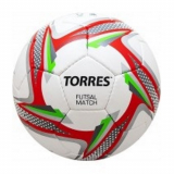 Мяч футзал TORRES Futsal MatchF31864 p4 ПУ 4подкл сл матчев бел-сереб-красн