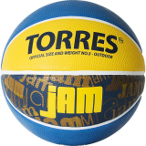 Мяч баскетбольный TORRES Jam В02043 №3 резина любительский