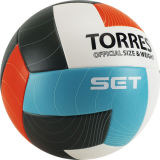 Мяч в/б TORRES Set V32045 №5 синт.кожа (ТПУ) клееный бут.камера бел-оранж-сер-голубой