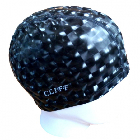 Шапочка для плавания полиуретан CLIFF 3D черный