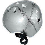 Шлем защитный D26052-14 металлик с рисунком 7 отверстий на застежке