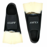 Ласты CLIFF BF11 короткие черно-белые