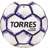 Мяч футбольный футзал TORRES Futsal Training FS32044 №4 32панели PU бело-фиолетовый-черный