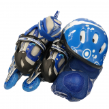Набор роллера коньки рол.+защ+шлем DJS-905 PVC синий