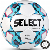 Мяч футбольный SELECT Brillant Super TB V21 810316-102 №5 FIFA PRO ПУ термосшивка белый-голубой