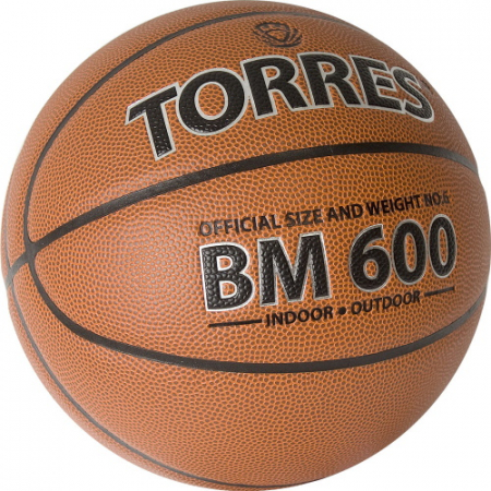 Мяч баскетбольный TORRES BM600 В32026 №6 синтетическая кожа нейлон темно-коричневый/черный