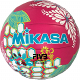 Мяч в/б пляж MIKASA VXS-HS1 р.5 синт.кожа(ТПУ) лого ВФВ 18пан.маш.сш бут.кам малин-гол-желтый