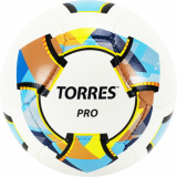 Мяч ф/б TORRES Pro F320015 р.5 14 панел. PU 4 подкл.слоя ручная сшивка бело-золот-черный
