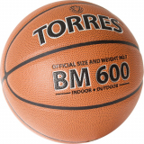 Мяч б/б TORRES BM600 B32027 №7 синт.кожа (ПУ) нейлон бут.камера клееный темн.корич/черный