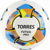 Мяч футзал TORRES Futsal Pro FS32024 р.4 32 п. Micro 4 подкл.сл  руч.сшив бело-мультиколор