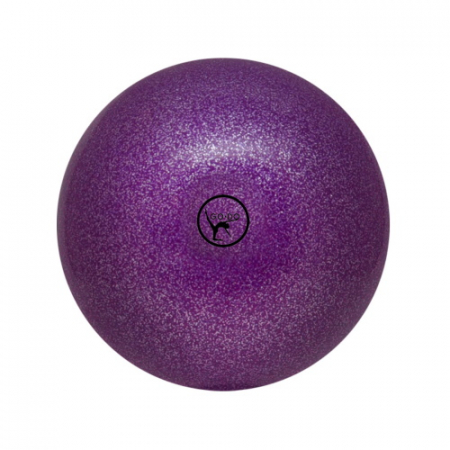 Мяч для художественной гимнастики 15см GO DO с добавлением глиттера фиолетовый 00569