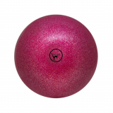 Мяч для художественной гимнастики 15см GO DO с добавлением глиттера розовый 00568