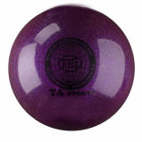 Мяч для худож гимнаст 15см TA Sports Е133 с блестками силикон 280г фиолетовый
