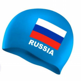 Шапочка д/плав SPRINTER флаг России голубой 06330