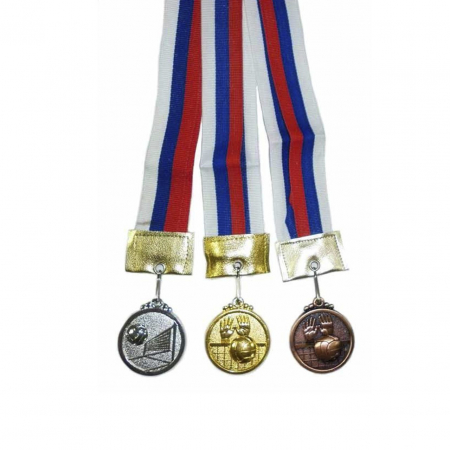 Медаль д40мм с лентой ВОЛЕЙБОЛ