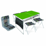 Набор НИКА ССТ-К3  стол влагостойкий + 4 стула дубовые листья-зеленый