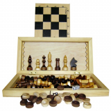 Набор 2в1 дерево Колорит (шахматы шашки) №3