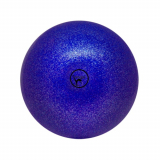 Мяч для художественной гимнастики 15см GO DO с добавлением глиттера синий 00628