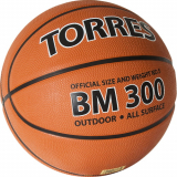 Мяч баскетбольный TORRES BM300 B02015 №5 резина нейлон темно-ораньжевый/черный