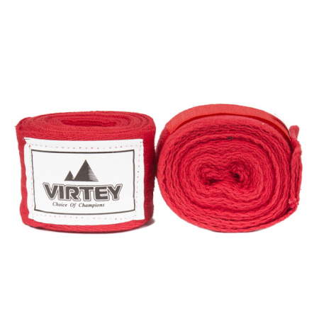 Бинт боксерский хлопок Virtey BH02 красный