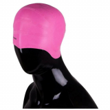 Шапочка для плавания силикон АК  SCU с ушами розовый