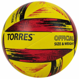 Мяч в/б TORRES Resist V321305 р.5 синт.кожа (ПУ) гибрид бут.камера желто-красно-черный