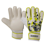Перчатки вратаря TORRES Training FG05214 латекс 2мм удл.манж бел-зел-сер