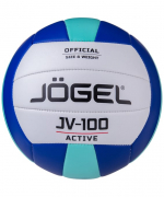 Мяч волейбольный Jogel JV-100 №5 18панелей 260-280гр синий/мятный