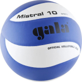Мяч волейбольный GALA Mistral 10 №5 синтетическа кожа ПВХ клееный  любительский BV5661S бело-синий