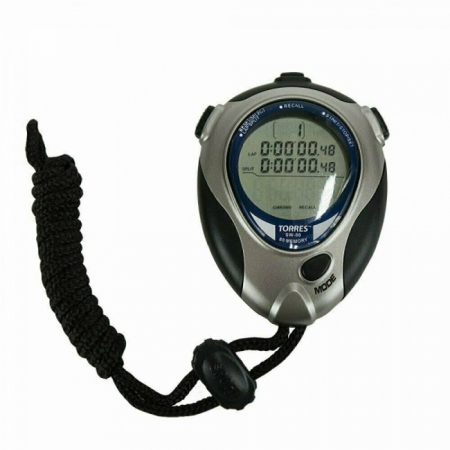 Секундомер TORRES Professional Stopwatch SW-80 NEW до -20С 80 яч.пам таймер серый/синий/черный