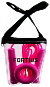 Набор скакалка с эспандером Fortius Neon в сумке розовый