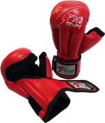 Перчатки для рукопаш боя FIGHT-2 С4 иск.кожа красный