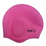 Шапочка для плавания силикон RONIN Н171 с ушами розовая