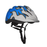 Шлем защитный АК FLAME плотный пенополистерол с верх.покрытием из ABS пластика синий/белый