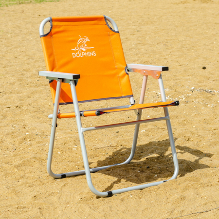 Кресло-шезлонг Dolphins AKS-O-13 тк.оксфорд 600D алюминий оранжевый 