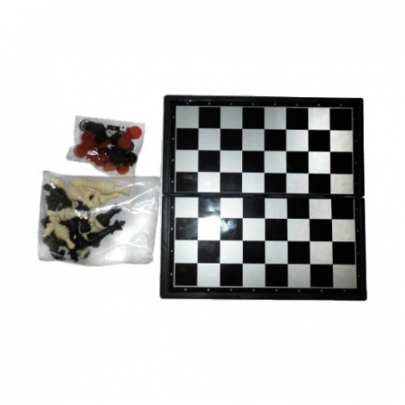 Набор 3в1 магнит-пластик CLIFF 2029 (шахматы шашки нарды) 