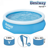 Бассейн надув BESTWAY  Fast Set 6+ 305 х 76 см 3800л 57266 1228968 ИП