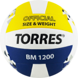 Мяч в/б TORRES BM1200 V42035 р.5 синт.кожа (микрофибра) клееный бут.кам бело-сине-желтый