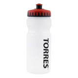 Бутылка для воды 550мл TORRES  SS1027 прозрачная красно/черная крышка