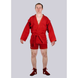 Куртка для самбо TREK SPORT Нужный спорт 450-580г 100%хлопок  красная