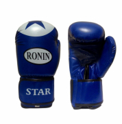 Перчатки бокс RONIN STAR FQ-11В  литой вкладыш матер Flex синий