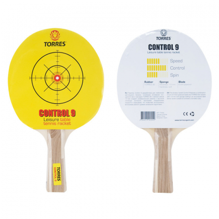 Ракетка для настольного тенниса TORRES Control 9 для начинающих накладка 1,8мм  ТТ0002