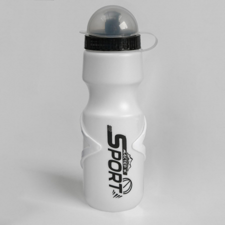 Бутылка для воды 750мл МАСТЕР К велосипедная с креплением белая