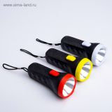 Фонарь ручной (батарейки) Светлячок 1 LED 14.5 х 5.5 х 4 см микс 2557190