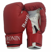 Перчатки бокс RONIN BATTLE F125 полиуретан на липучке красный